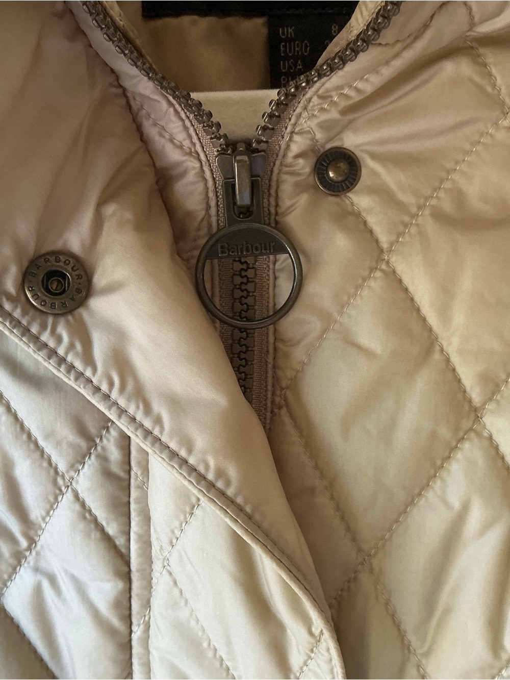 Barbour Flyweight Quilted Cavalry Jacket in Dark Stone Size 4 - Picture 7 of 11